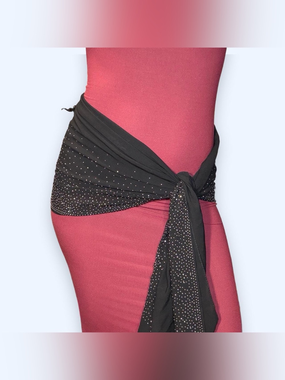 Y2K Grunge Rhinestone Scarf Belt!